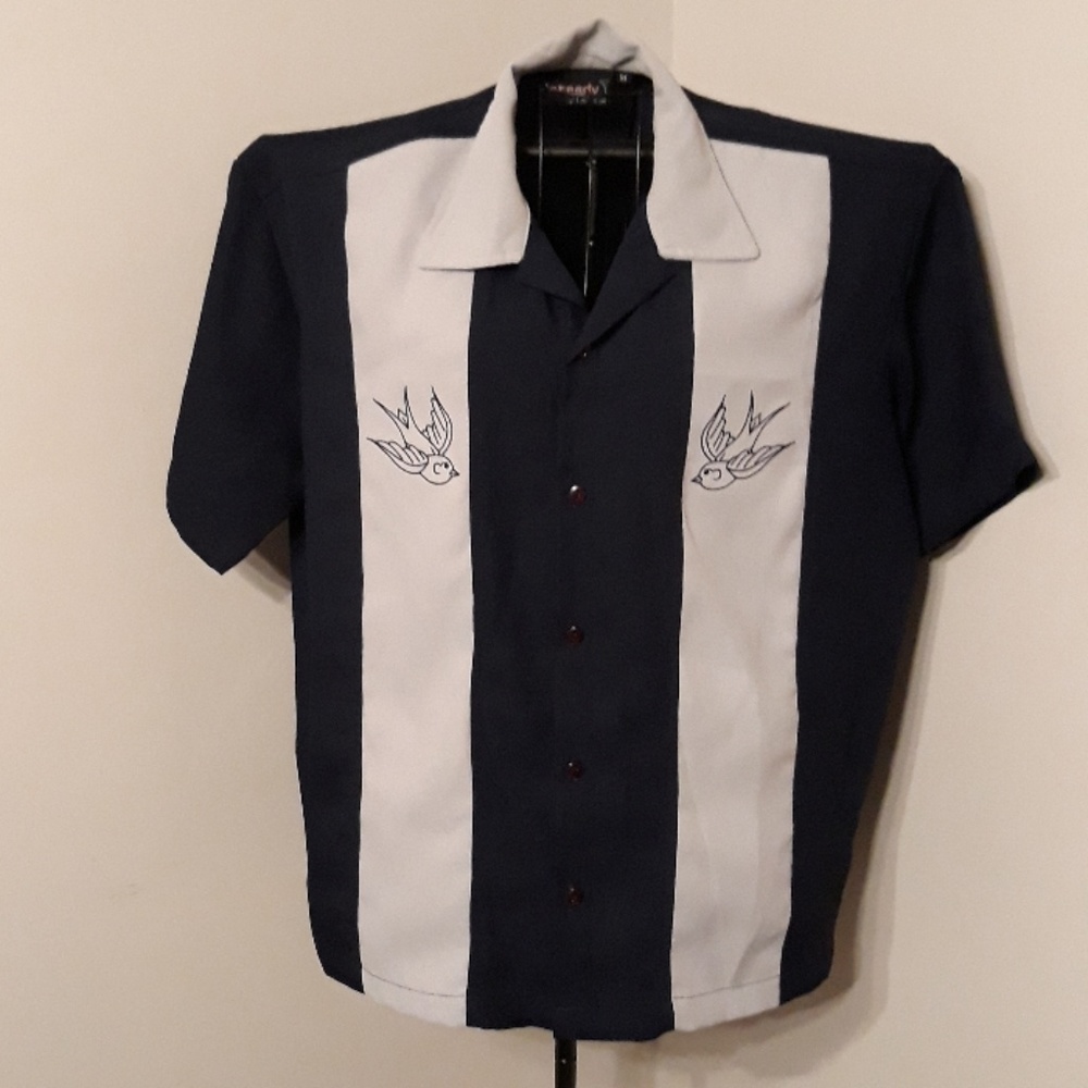 Tattoo Swallows Steady Last Call Rockabilly Shirt